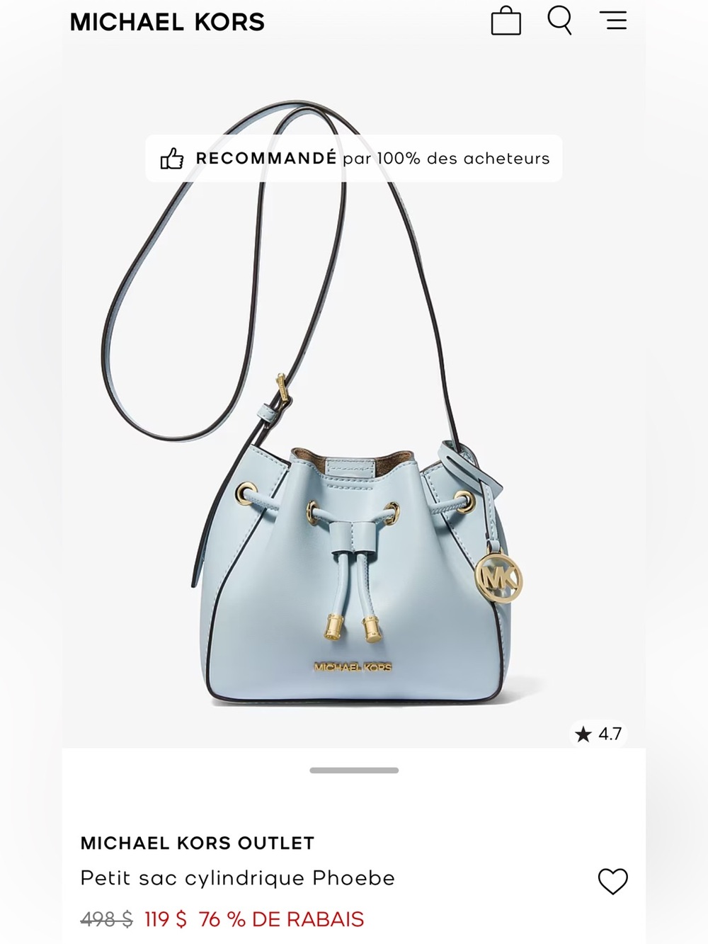 MICHAEL KORS, the Phoebe navy crossbody bag!